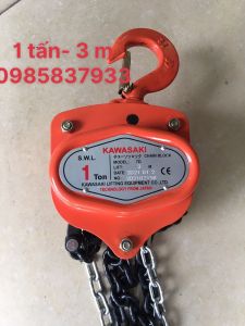 [Freeship+quà tặng 19k] Palang xích kéo tay 1 tấn 3 m Nhật Kawasaki dùng để nâng hạ các thiết bị an toàn hiệu quả tại Máy NTT