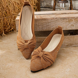 Free Shipping Autumn Soft-Soled Small-Bow Shallow-Toe  Flats For Women Slip-On Ballet Flats