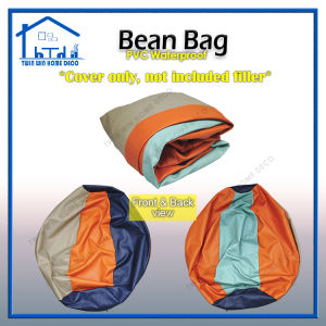 Colorful PVC Bean Bag Chair Cover - Waterproof Large Size 90x110cm No Filler New