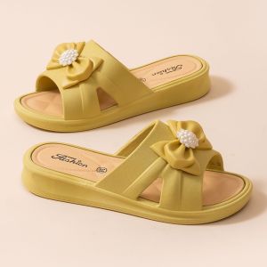 Free Shipping WomenS Thick-Soled Slippers New Summer Styles Suitable For Both Indoor And Outdoor Wear Odor-Resistant Casual Non-Slip Fashionable And Height-Enhancing