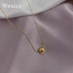 Kalung Titanium Wanita Liontin Bola Gold Anti Karat / Kalung titanium Wanita Anti Karat Model Terbaru / kalung titanium cewek anti karat dan luntur