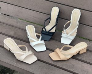 Guốc nữ cao 3 phân quai mảnh gót trụ