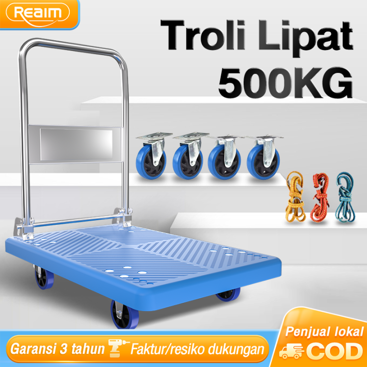 Reaim Trolley Barang Serbaguna Troli Lipat Hand Truck Kg Troley