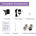 Mini Sewing Machine Double Speed Automatic Thread Portable Sewing Clothes Repair Needle Mesin Jahit Kain Penjahit Jarum. 
