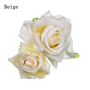 PICKIT Ladies Elegant Handmade Bridesmaid Hair Jewelry Double Rose Hairpin Bridal Flower Hair Clip Wedding Accessories