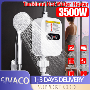 Shower Water Heater 3500W Electric Bathroom Instant Shower Heater Set