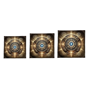 Fleece Tarots Cloth 50x50cm/60x60cm/75x75cm Soft Divination Mat with Mystical Pattern Suitable for Psychic Reading