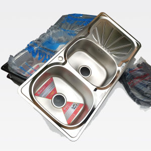 Chậu Rửa Bát Inox Chính Hãng Tân Á Đại Thành Nhiều Kích Thước - Loại 2 hộc 1 hộc 1 cánh 2 hộc 1 cánh..Tặng kèm bộ xi phông