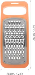 Stainless Steel Grater Double Sided Potato Carrot Slicer Vegetable Grater with Handle for Cheese Ginger Chocolate Spices