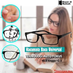 kacamata baca plus dan jalan pria Kacamata Baca Plus AutoFokus Adjust One Power Servise AutoFokus Anti Radiasi One Power Readers Anti UV Frame Bulat untuk Pria dan Wanita KACA MATA BACA BIFOCAL plus kesehatanFrame Bulat Original 100%