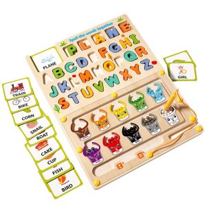 Number Color Classification Maze Montessori 5in1  Wood Toys Preschool Education Activities