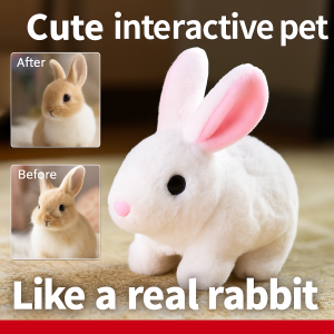 Electric Walking Rabbit Plush Doll With Realistic Sounding Voice Suitable For Children Aged 1 2 Years Old