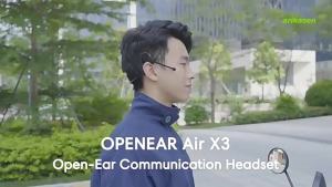 《1017》ชุดหูฟังแบบเปิดหูพร้อมไมโครโฟนบูมตัดเสียงรบกวน หูฟังไร้สาย Bluetooth น้ําหนักเบาสําหรับ Trucker Office