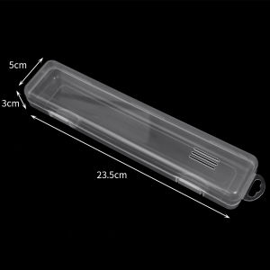 【สไตล์ธรรมชาติ】 Kuas Rias แบบพกพาที่โปร่งใสระบายอากาศได้กล่องเก็บของกล่องอุปกรณ์แต่งหน้าที่ปราศจากแบคทีเรียมลภาวะ