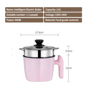 SG Stock 1.8L Mini Rice Cooker Multifunctional Electric Cooker Pot With Steamer Non Stick Pan