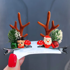 JEPITAN TOPI NATAL MINI ANAK JEPIT RAMBUT CHRISTMAS SANTA CLAUS HAT BANDO BANDANA HAIR CLIP IMLEK CHINESE