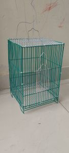 lồng chim khuyên hút mật ốc mít chim sâu hình vuông chất liệu kẽm bọc nhựa - lồng vuông fom cao siêu bền 20x33