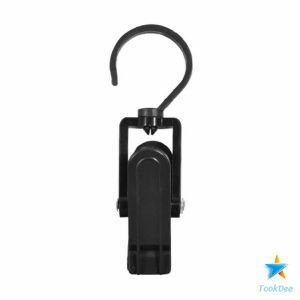 TookDee ไม้หนีบผ้า พลาสติก กันลม คลิปหนีบม่าน หมุนได้ มีตะขอ clip with hook