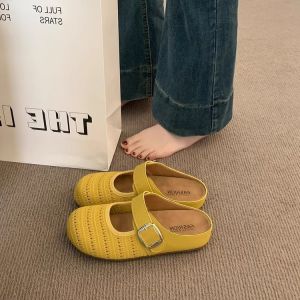 Free Shipping Thick-Soled WomenS Half-Slipper Sandals New Summer Outdoor Shoes Slip-On Sandals