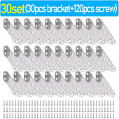 🔥3 Days Arrival🔥10/20Set Universal Furniture Corner Brackets Angle Connector Frame Triangle Support Stainless Steel Corner Brace with Screws