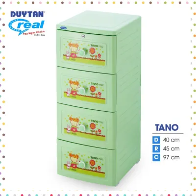 [HCM]Tủ nhựa duy tân TANO 4 Tầng Có Bánh Xe Di Chuyển Tiện Lợi