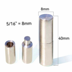 304 Stainless Cylindrical Hinges Iron Tube Shaft Heavy Duty For Welding Gate Steel Door