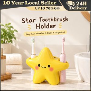 Cartoon Star Electric Toothbrush Rack for Home Bathroom Cute Creative Toothbrush Storage Rack Toothpaste Organizer