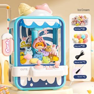 Máy gắp thú bông mini Candy âm nhạc vui nhộn cho bé Tặng kèm 10 gấu 10 bóng Chấtliệu nhựa ABS an toàn