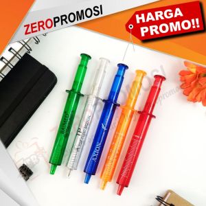 Pulpen Promosi Pen Suntik Custom Logo