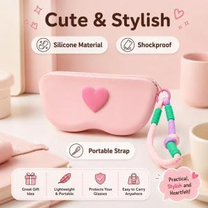 NEW Portable Waterproof Eyewear Storage Case for Daily Use Fashion Silicone Sunglasses Pouch