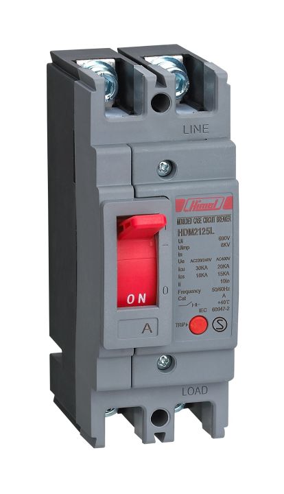 Himel Molded Case Circuit Breaker 16A to 100Amps 2-poles 220V-440V 25Kaic 50/60Hz for Power Distribution