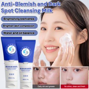 Anti-Blemish and Dark Spot Cleansing Milk Whitening Facial Cleanser Deep Clean Blackhead Moisturizing Anti-Freckle Oil Control Face Wash