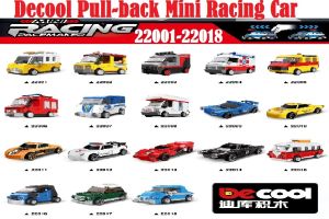 Decool 22001 To 22018 Pull Back Function Mini Racing Car Building Blocks Vehicle Bricks Toys Toy Mainan Budak Blok 回力车 积木