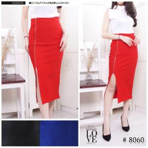 Des Rok Midi zip 8060 impor casual trendy style