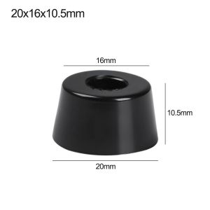 COOLSOOL 10 pcs Furniture Parts Cushion Black Furniture Slip Feet PVC Foot Mat Tapered Protective Pad