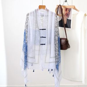 BEAUTYLADIES ปอยผม ผ้าพันคอป้องกันแสงแดด ลายพายสเล ปุ่มผูก คาร์ดิแกนเคป สง่างาม ดอกไม้ ชุดคลุมสไตล์ชาติ กลางแจ้ง