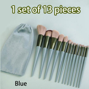 13PCS Brushes For Make Up Face With Bag Multi Use Makeup Brushes Complete Original Travel Blending Makeup Brush Kit Long Pro Set For Eye Shadow Foundation Concealer Powder Brush Professional Beauty Tool High Quality Gift