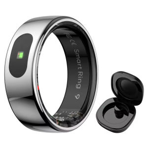 For Xiaomi Smart Ring - Bluetooth 5.2 Health & Fitness Tracker with 24/7 HR Blood Oxygen (SpO2) Sleep & Temperature Tracking | IP68 Waterproof Sport Ring | Gesture Control | Compatible with Android & iOS