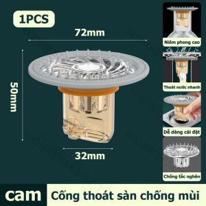 Lõi Ngăn Mùi Cống Phễu Thoát Sàn Chống Hôi - Van Từ Tính Tự Động Đóng Mở Nhựa ABS Kèm Đệm Silicon Cao Cấp Chống Trào Ngược Ngăn Côn Trùng Lưới Lọc Lớn Chống Tắc Nghẽn Tóc Phụ Kiện Nhà Tắm Vừa Lỗ Thoát Nước ( 33mm - 98mm ) Lắp Đặt Nhanh Chóng