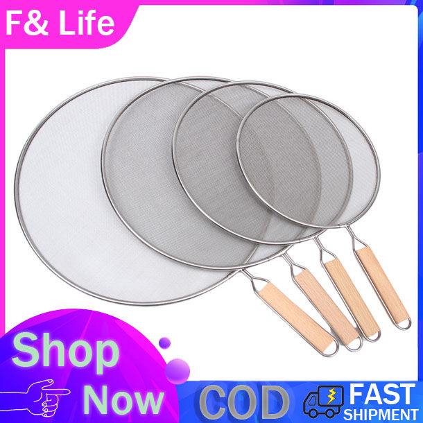 【Buy 1 Take1】33cm Kitchen Oil Proofing Lid Filter Frying Pan Cover Oil