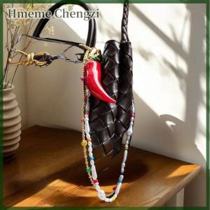 Hmeme Korean Sweet Hand Woven Keychain Cute Exquisite Colorful Rope Bead Backpack Decoration Love Star Braided Rope DIY Keychain