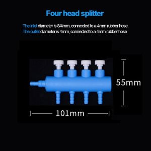 Aquarium Oxygen Regulating Valve Air Pump Hose Splitters Plastic for Aquarium Air Flows Accessories