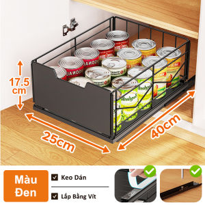 Lifinity Kệ Kéo Trượt Đa Năng Cho Tủ Bếp Đựng Đồ Gia Vị & Nhà Bếp Dễ Dàng Lấy Đồ