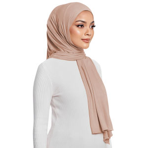 Premium Cotton Jersey Shawl ( Alya Soft Daily Tudung Pinless Ironless Cooling Easy Hijab Pashmina )