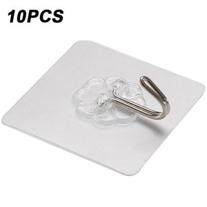 10/20/30Pcs Stickup Hook Seamless Strong Kitchen Wall Hook Bathroom Hook Nasty-free Magic Stick Hook for Kitchen Bathroom
