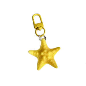 Pentagrams Pendant Keyring Colorful Starfish Shaped Keychain Handbag Charm Decoration Stylish Car Key Holder Ornament