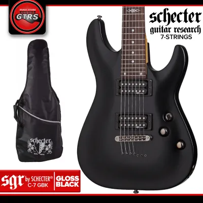 Schecter C-7 SGR by Schecter 7-String Electric Guitar - Gloss Black