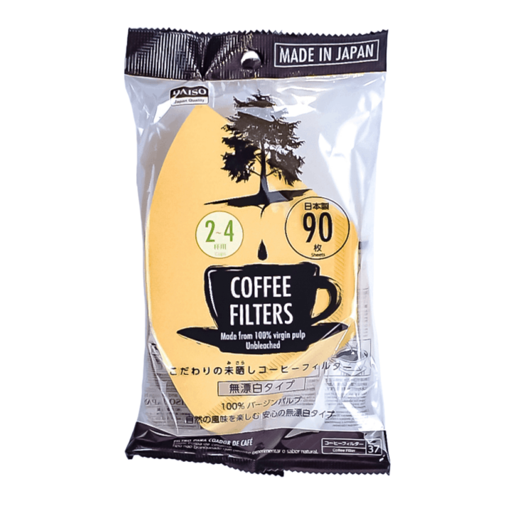 Daiso Coffee Filter Paper Unbleached 90 Sheets (Made In Japan) 24