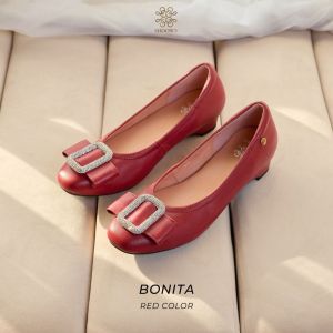 Shoowy รองเท้าหนังแกะรุ่น Bonita Red Color (สีแดง)