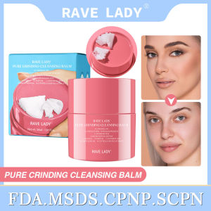 RAVE LADY Pure Grinding Cleansing Balm - 50ml Rotating Balm with 9 Ingredients Gentle Makeup Removal Deep Cleansing Non-Irritating FDA Certified
